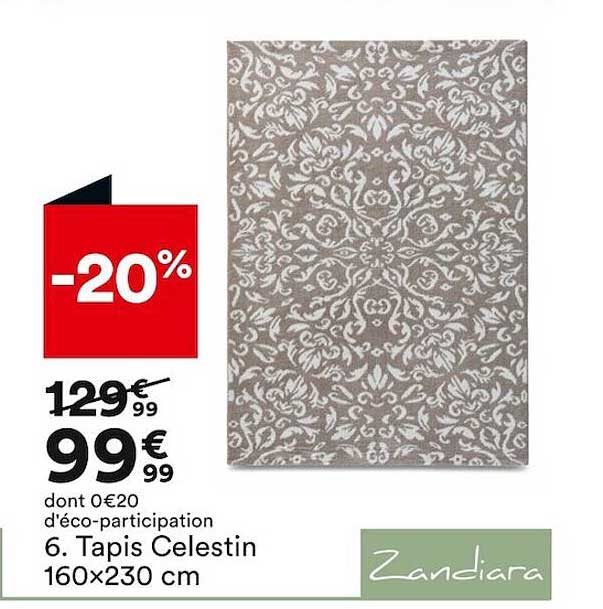 tapis celestin 160 x 230 cm zandiara