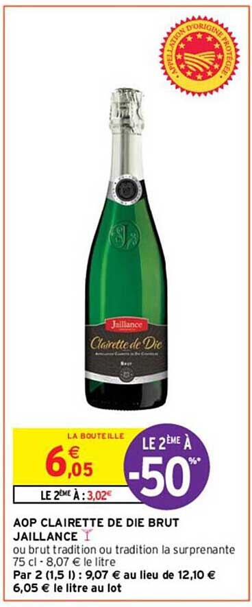 aop clairette de die brut jaillance
