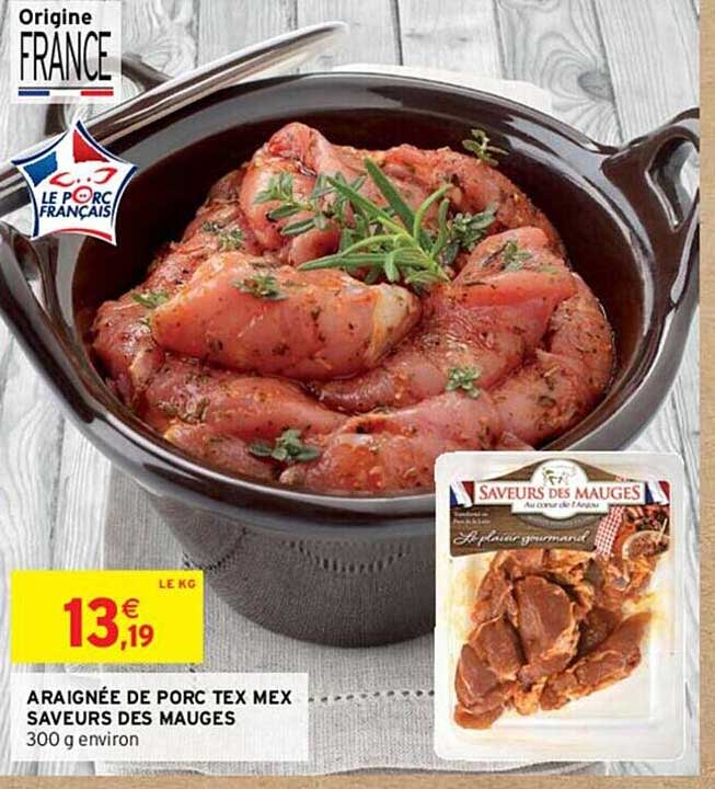araignée de porc tex mex saveurs des mauges