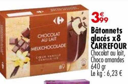 Bâtonnets Glacés X8 Carrefour