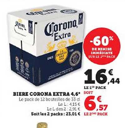 bière corona extra 4,6°