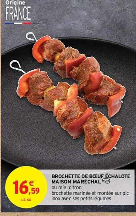 brochette de bœuf échalote maison maréchal