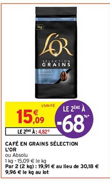 Café En Grains Sélection L'or