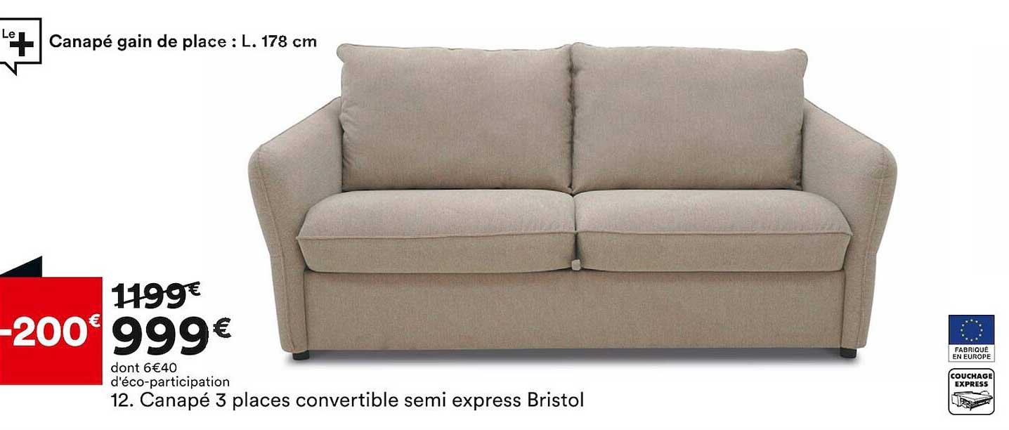 canapé 3 places convertible semi express bristol