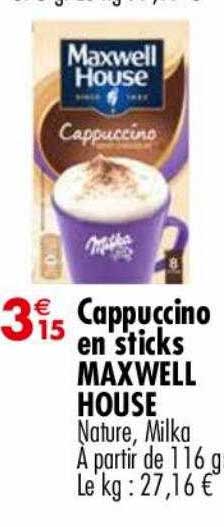 Cappuccino En Sticks Maxwell House