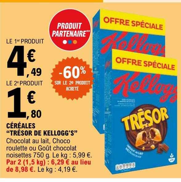 Céréales "trésor De Kellogg's"