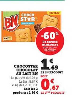 Chocostar Chocolat Au Lait Bn