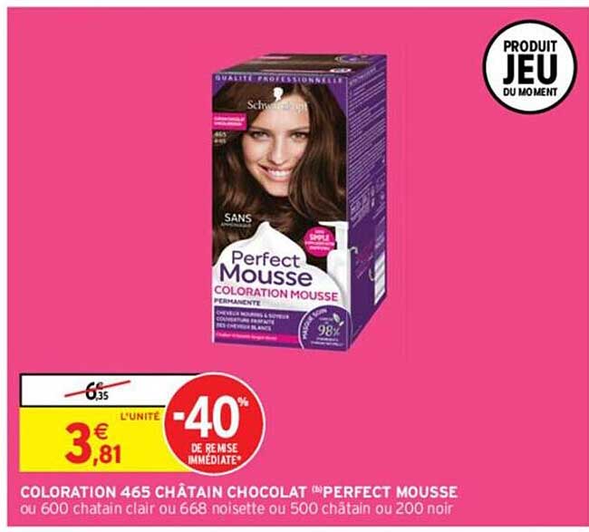 Coloration 465 Châtain Chocolat Perfect Mousse