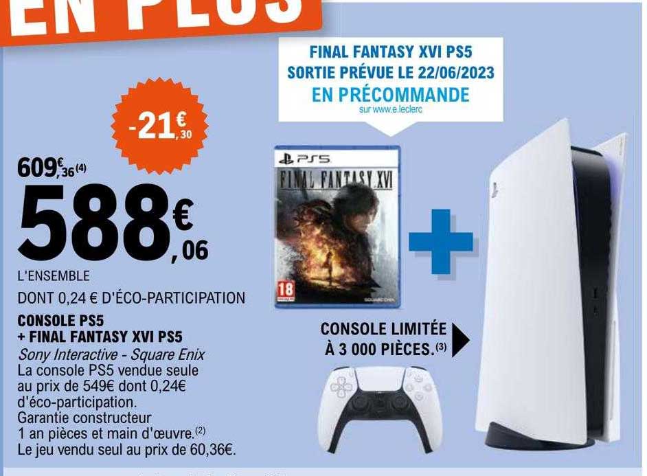 console ps5 + final fantasy xvi ps5