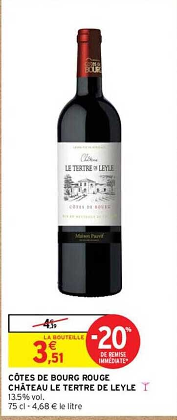 côtes de bourg rouge château le tertre de leyle