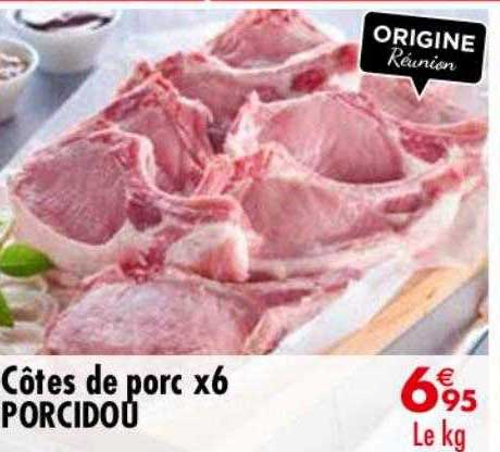 côtes de porc x6 porcidou
