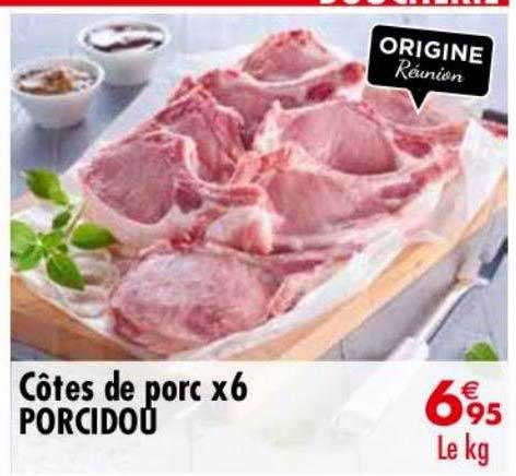côtes de porc x6 porcidou