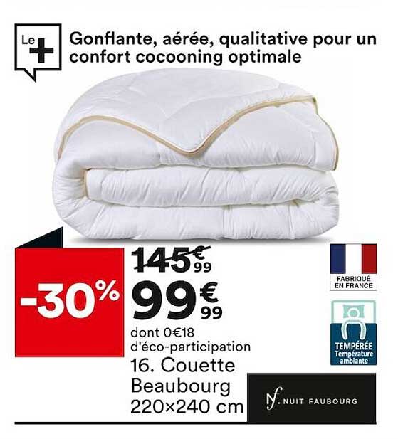 couette beaubourg 220 x 240 cm nuit faubourg
