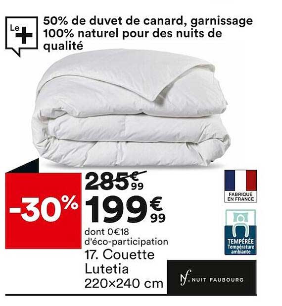 couette lutetia 220 x 240 cm nuit faubourg