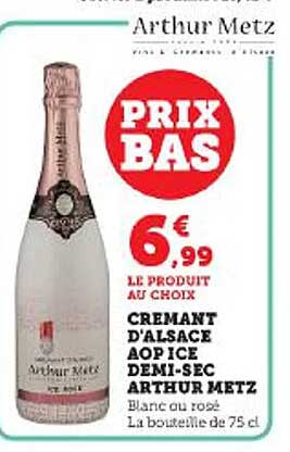 Crémant D'alsace Aop Ice Demi-sec Arthur Metz