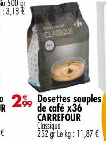 Dosettes Souples De Café X36 Carrefour