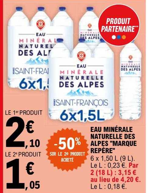 Eau Minérale Naturelle Des Alpes "marque Repère"