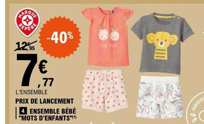 ensemble bébé "mots d'enfants"