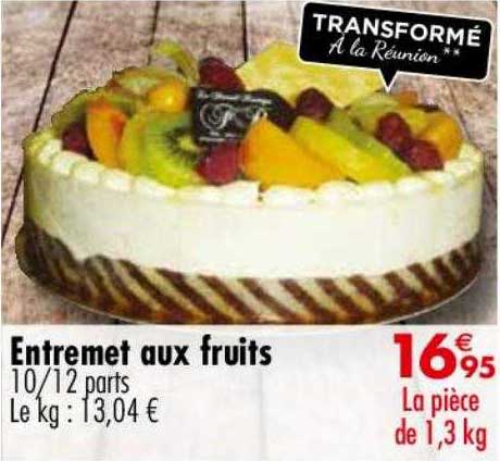 entremet aux fruits
