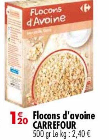 flocons d'avoine carrefour