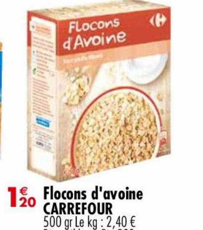 flocons d'avoine carrefour