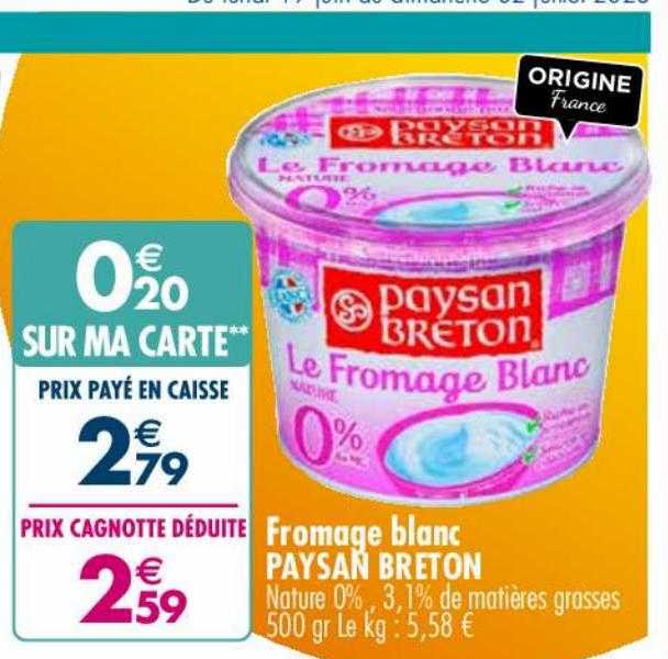 fromage blanc paysan breton