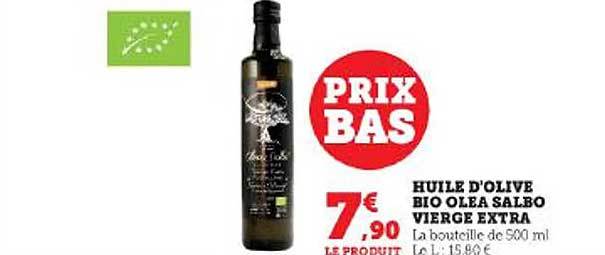 Huile D'olive Bio Aleo Salbo Vierge Extra
