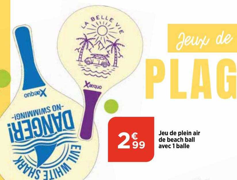 jeu de plein air de beach ball avec 1 balle