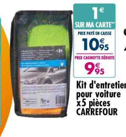 kit d'entretien pour voiture x5 pièces carrefour