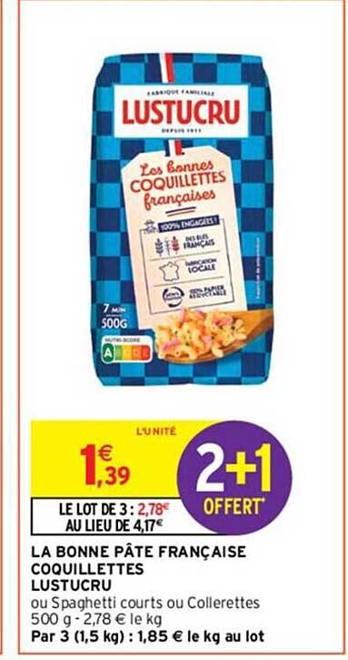 la bonne pâte française coquillettes lustucru