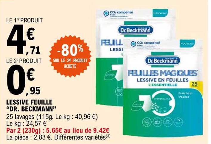 lessive feuille "dr. beckmann"