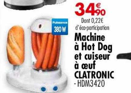 machine à hot dog et cuiseur à œuf clatronic