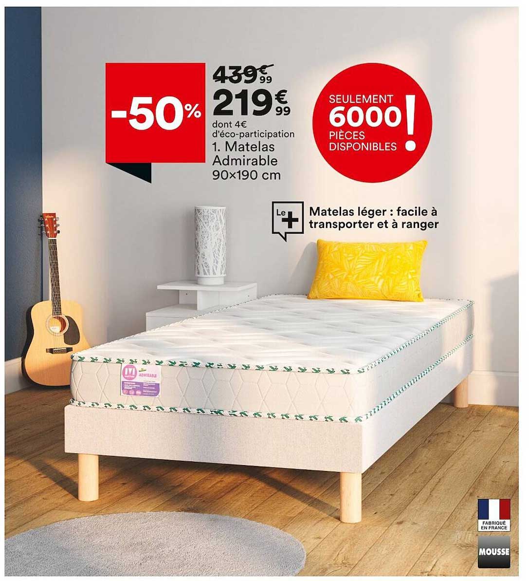 matelas admirable 90 x 190 cm