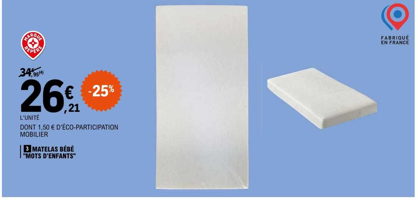 matelas bébé "mots d'enfants"