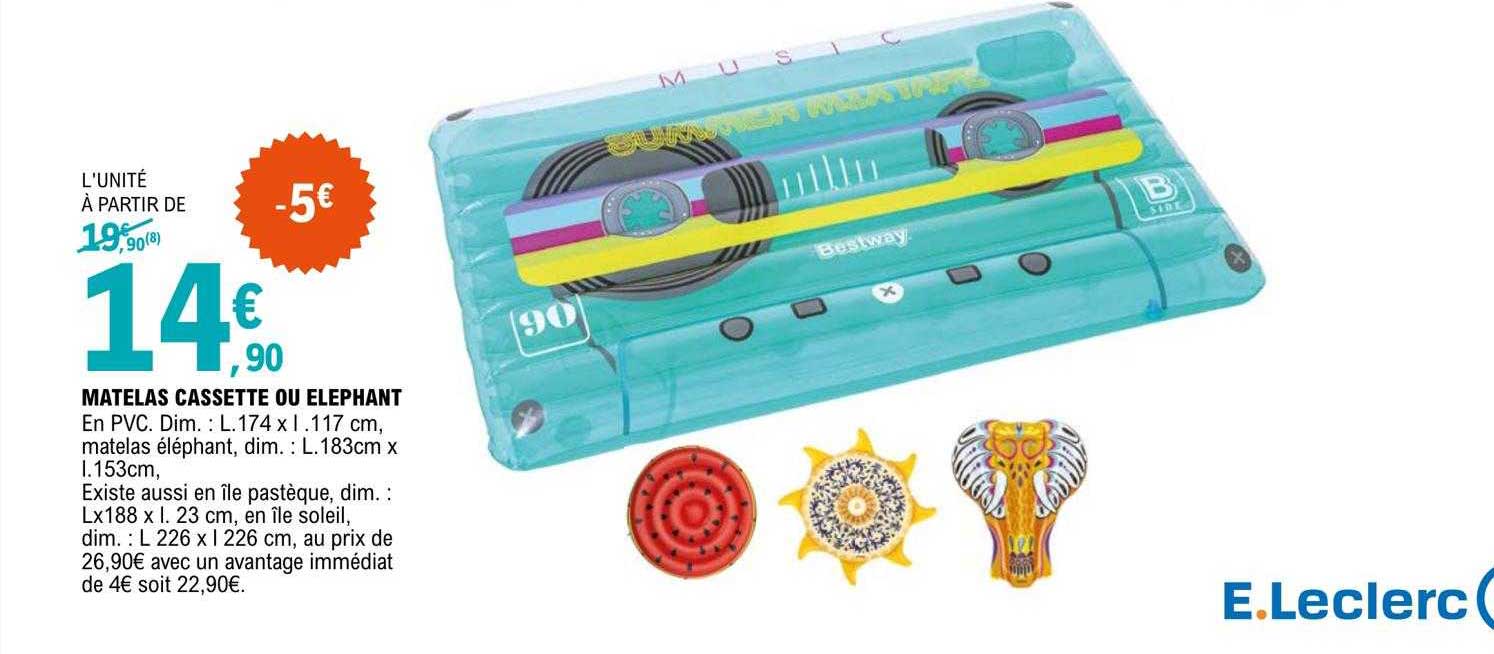 matelas cassette ou éléphant