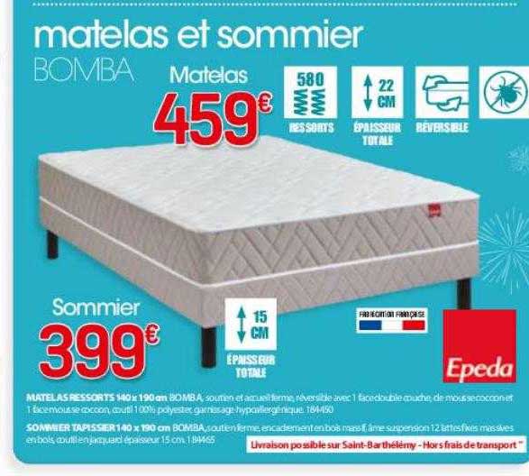 matelas et sommier bomba