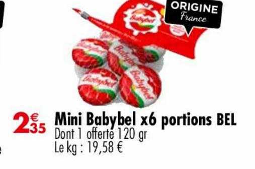 mini babybel x6 portions bel