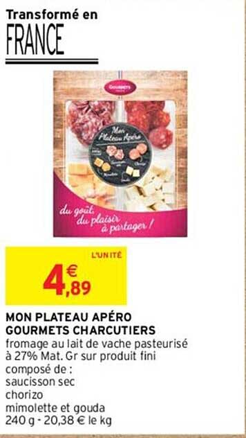 mon plateau apéro gourmets charcutiers