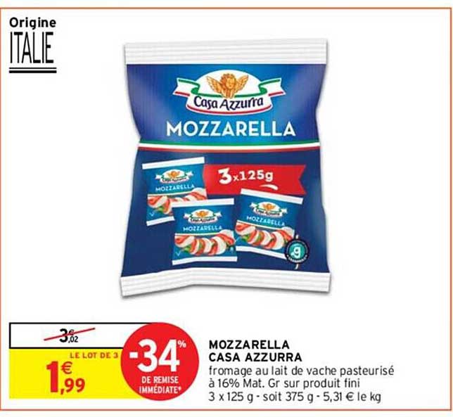 mozzarella casa azzurra