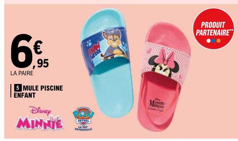 mule piscine enfant disney minnie, paw patrol