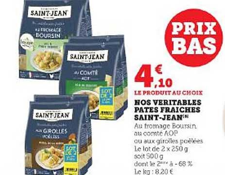 nos véritables pâtes fraîches saint-jean