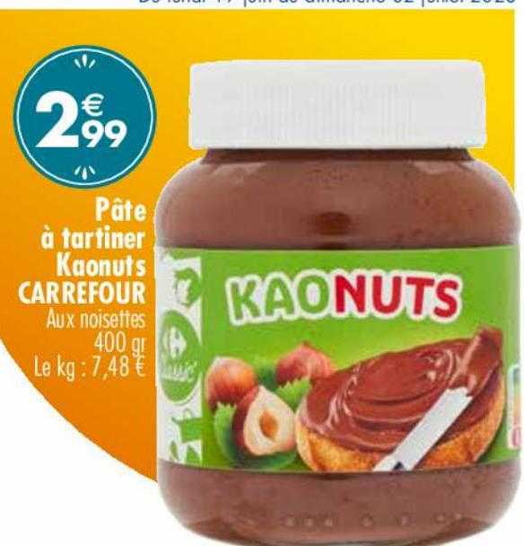 Pâte à Tartiner Kaonuts Carrefour