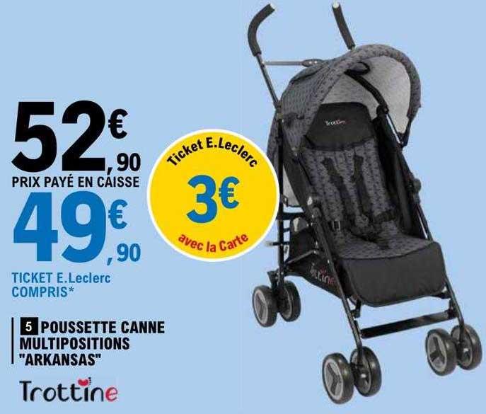 poussette canne multipositions "arkansas" trottine