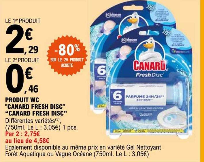 produit wc "canard fresh disc"