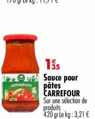 Sauce Pour Pâtes Carrefour