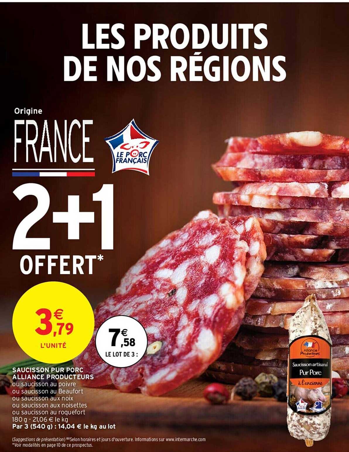 saucisson pur porc alliance producteurs