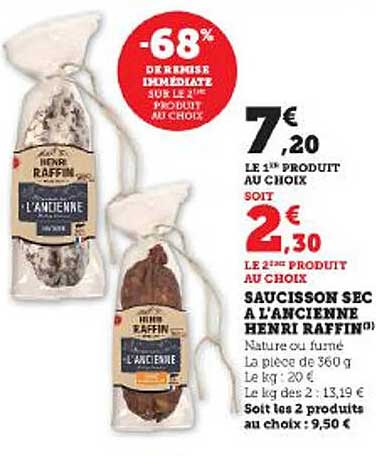 saucisson sec à l'ancienne henri raffin
