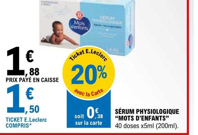 sérum physiologique "mots d'enfants"
