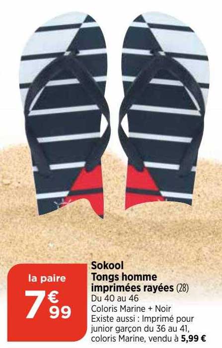 sokool gons homme imprimées rayées