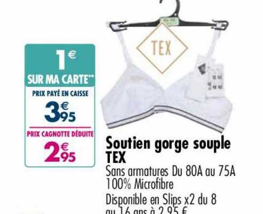 soutien gorge souple tex